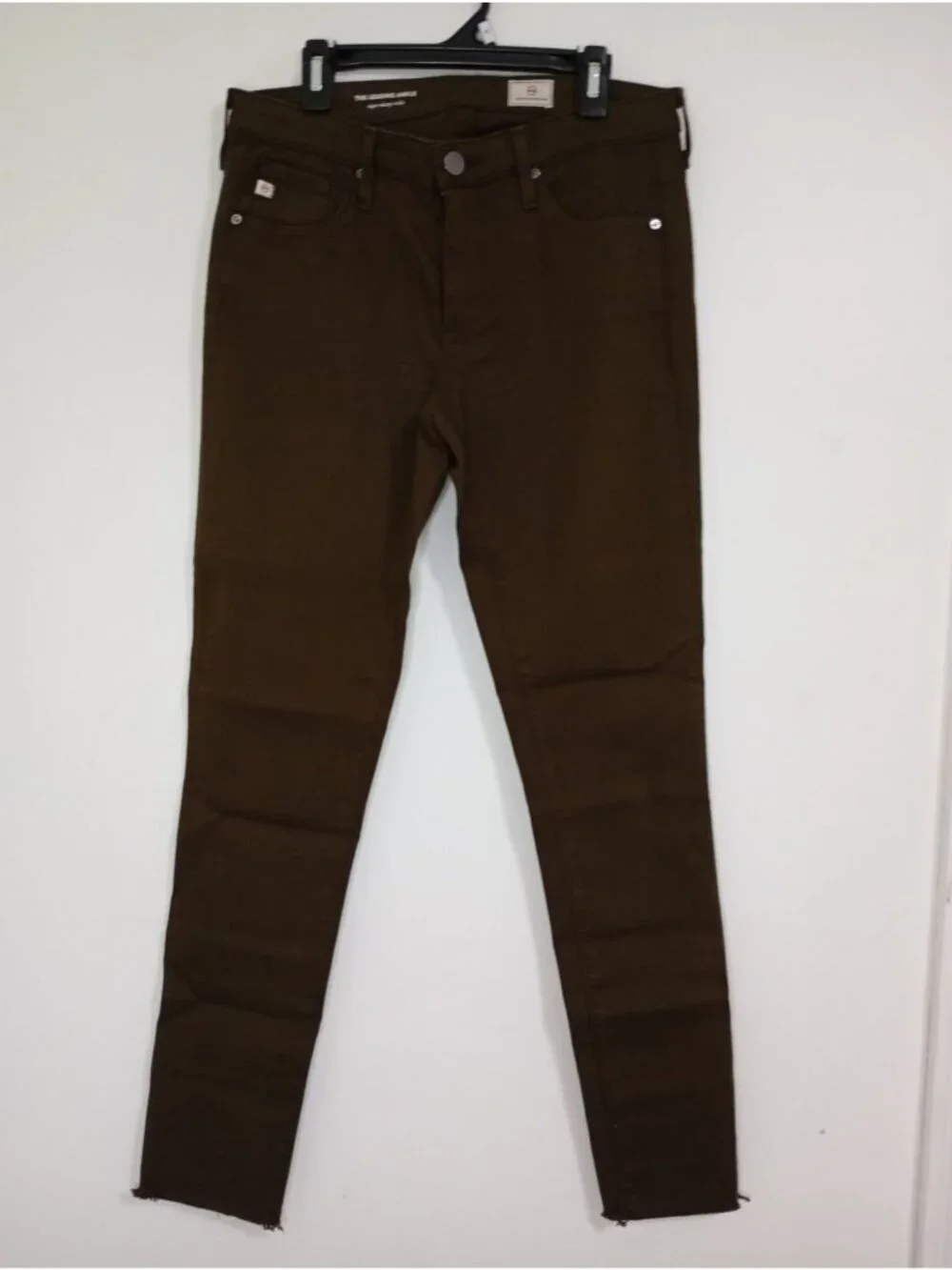 AG Adriano Goldschmied The Legging Ankle Super Skinny Jeans Brown Size 27R